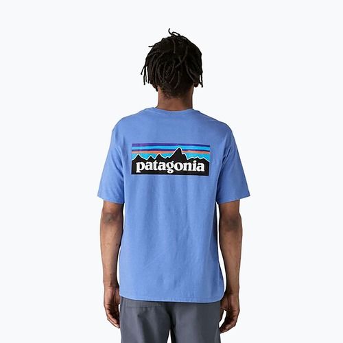Herren Patagonia P-6 Logo Responsibili-Tee reichlich blau