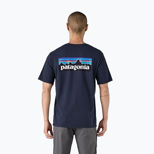 Herren Patagonia P-6 Logo Responsibili-Tee neues navy T-shirt