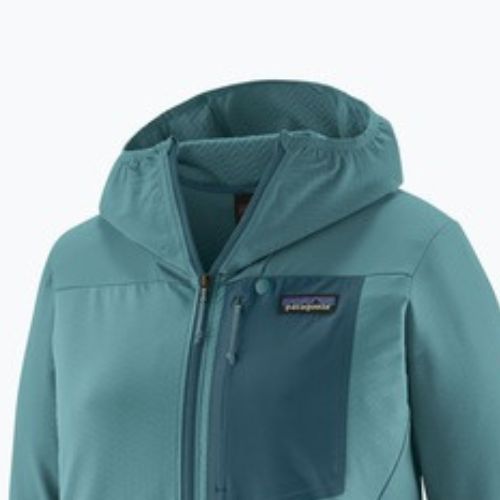 Damen Softshelljacke Patagonia R1 CrossStrata Hoody Feuchtgebiet blau
