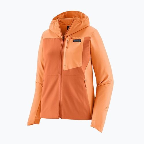 Patagonia Damen Softshelljacke R1 CrossStrata Hoody Felsenmelone