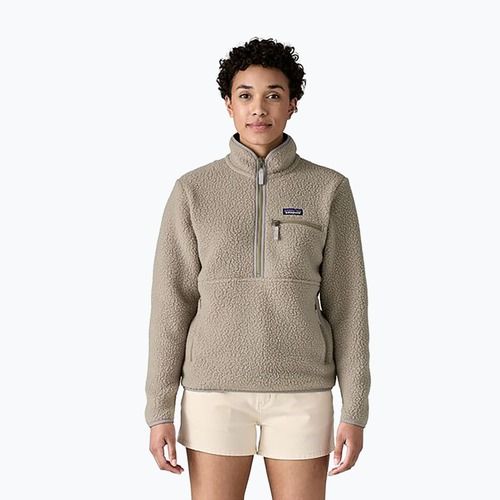 Damen Patagonia Retro Pile Fleece-Sweatshirt Marsupial Flussgestein grün