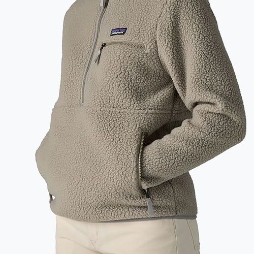 Damen Patagonia Retro Pile Fleece-Sweatshirt Marsupial Flussgestein grün