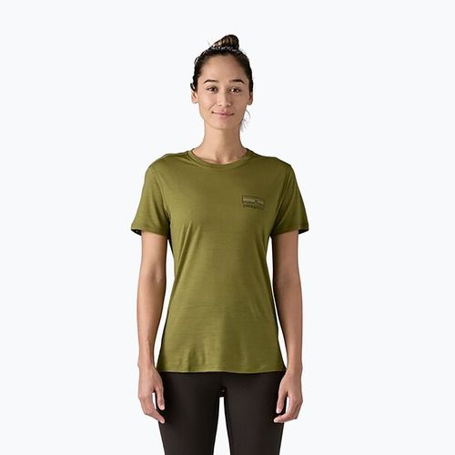 Damen Patagonia Cap Cool Merino Blend Graphic Shirt fitz roy Verlust: grün gespült