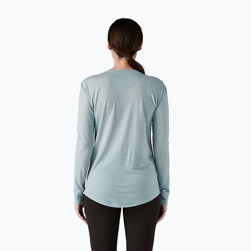 Patagonia Cap Cool Merino Blend Graphic Stripe Longsleeve für Damen: thermal blue