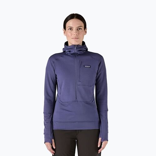 Damen Softshelljacke Patagonia R1 Hybrid Pullover Hoody Sonnenwende lila