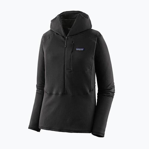 Damen Softshelljacke Patagonia R1 Hybrid Pullover Hoody schwarz