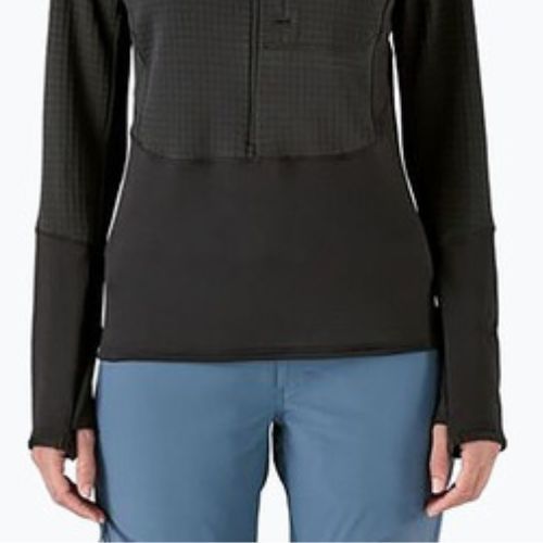 Damen Softshelljacke Patagonia R1 Hybrid Pullover Hoody schwarz