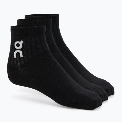 Socken On Logo Sock Mid 3 Paar black