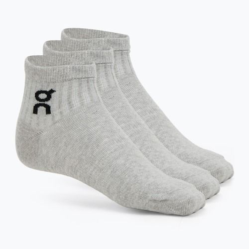 Socken On Logo Sock Mid 3 Paar heather gray