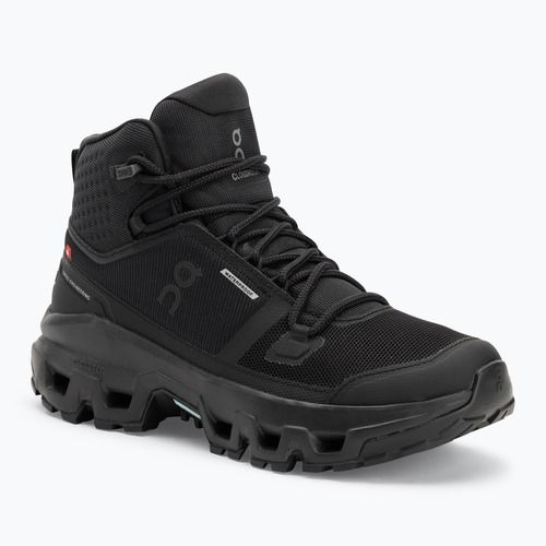 Schuhe Damen On Cloudrock Mid Waterproof black/black