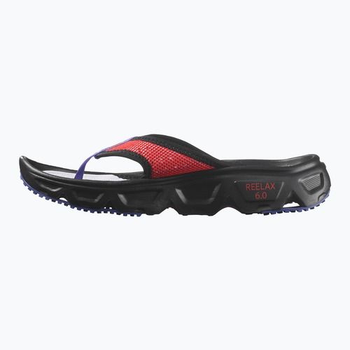 Salomon Reelax Break 6.0 Damen Flip Flops Kosmischer Himmel/Schwarz/Flammenscharlachrot