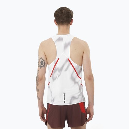 Lauf Tank Top Herren Salomon S/Lab Speed Singlet white / andorra