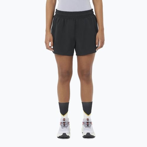 Laufshorts Damen Salomon SHAKEout Easy 4" deep black