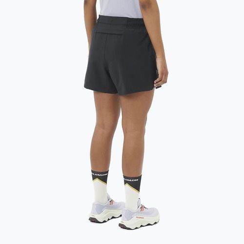 Laufshorts Damen Salomon SHAKEout Easy 4" deep black