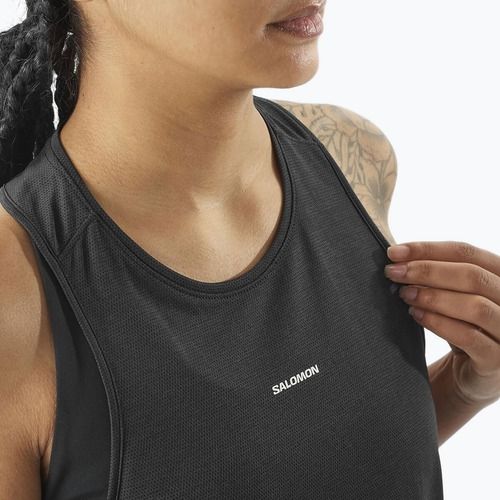 Lauf Tank Top Damen Salomon SHAKEout Core Tank deep black