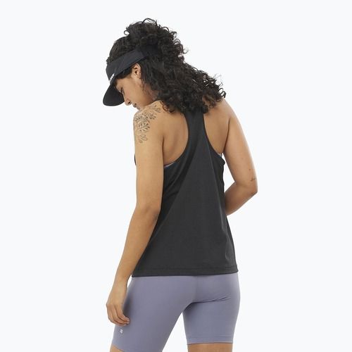 Lauf Tank Top Damen Salomon SHAKEout Core Tank deep black
