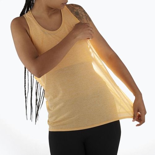 Lauf Tank Top Damen Salomon SHAKEout Air Tank warm apricot