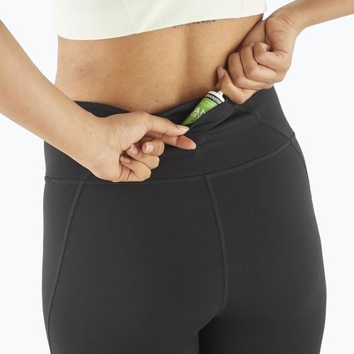 Laufleggings Damen Salomon SHAKEout Bliss 25" deep black