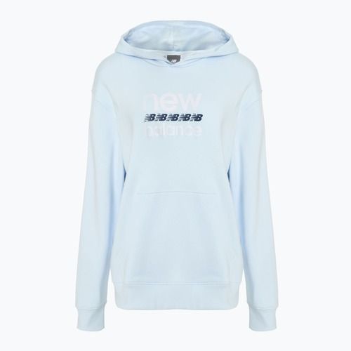 Damen New Balance Sport Grafik French Terry Hoodie eisblau