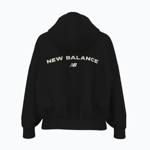 Damen New Balance Reimagine Fleece Hoodie schwarz