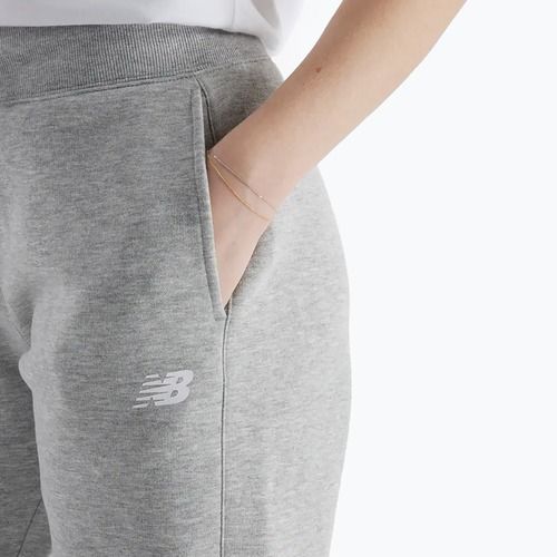 Damen New Balance Fleece Jogger Hose sportlich grau