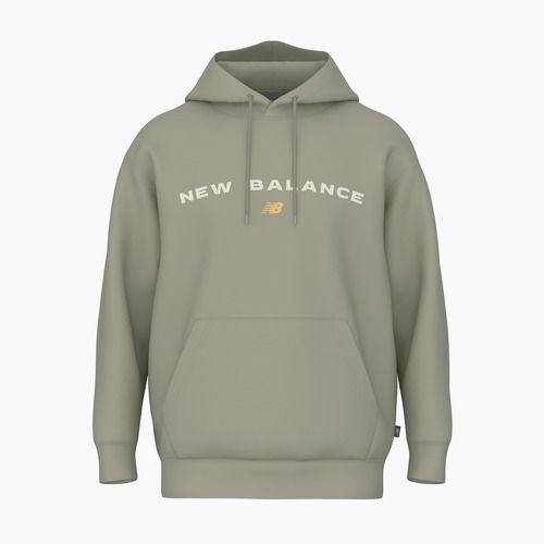 Herren New Balance Reimagine Fleece Hraphic Hoody olivine Sweatshirt