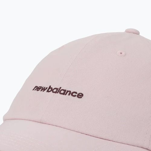 Damen New Balance 6 Panel Linear Logo Kappe Rosenzucker