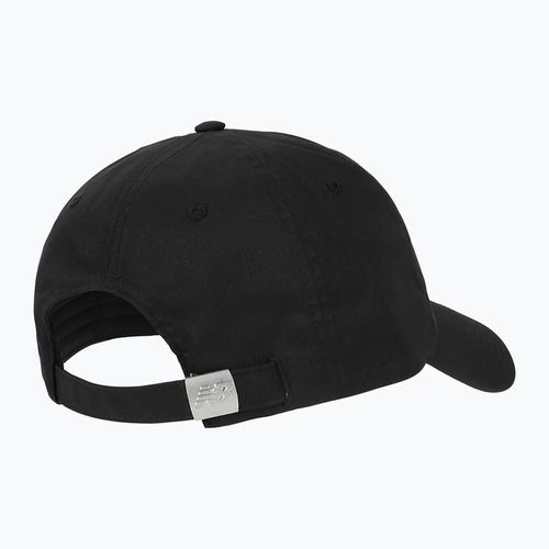 Damen New Balance 6 Panel Linear Logo Kappe schwarz