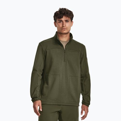 Hoodie Sweatshirt Herren Under Armour Tactical Rival Job Fleece 1/4 Zip marine od green