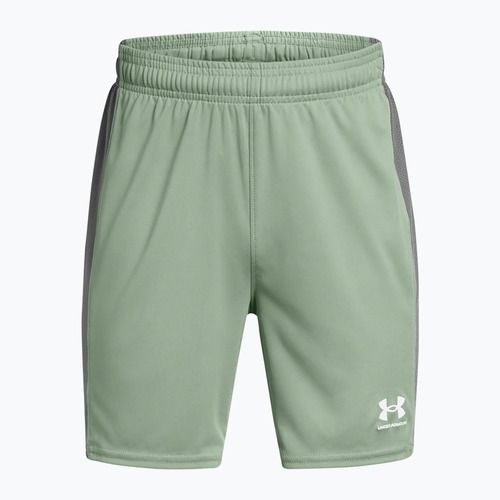 Fußballshorts Kinder Under Armour Challenger Knit silica green / castlerock / white