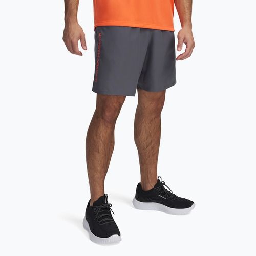 Trainingsshorts Herren Under Armour Woven Wordmark castlerock/fire