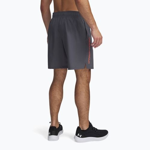 Trainingsshorts Herren Under Armour Woven Wordmark castlerock/fire
