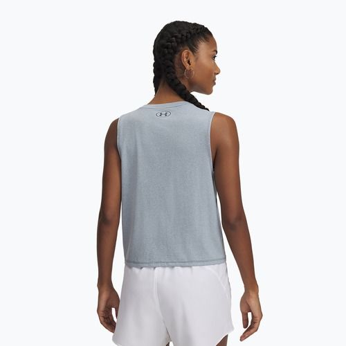 Trainingstop Damen Under Armour Rush Energy Crop Tank downpour gray/downpour gray