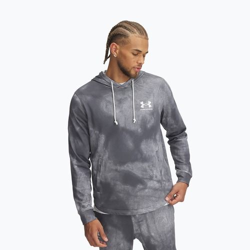 Hoodie Sweatshirt Herren Under Armour Rival Terry Printed castlerock/onyx white