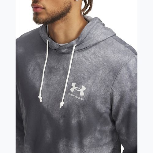 Hoodie Sweatshirt Herren Under Armour Rival Terry Printed castlerock/onyx white