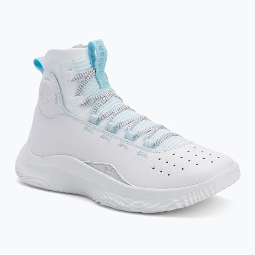 Under Armour CURRY 4 FLOTRO Basketball Schuhe weiß/stream/metallic silber
