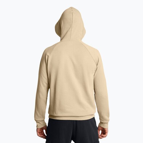 Hoodie Sweatshirt Herren Under Armour Rival Fleece Logo HD city khaki/summit white