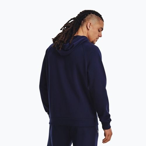 Hoodie Sweatshirt Herren Under Armour Rival Fleece Logo HD midnight navy/white