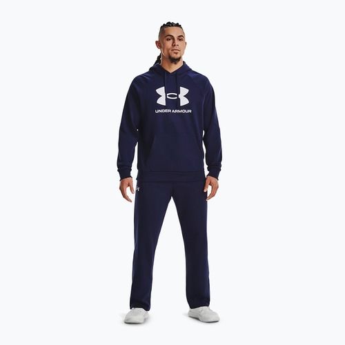 Hoodie Sweatshirt Herren Under Armour Rival Fleece Logo HD midnight navy/white