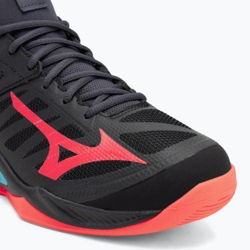 Volleyballschuhe Mizuno Wave Dimension black/neon flame/peacock blue