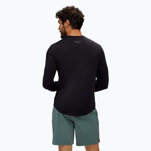 Herren-Langarm-Laufshirt HOKA Essential LS Tee schwarz