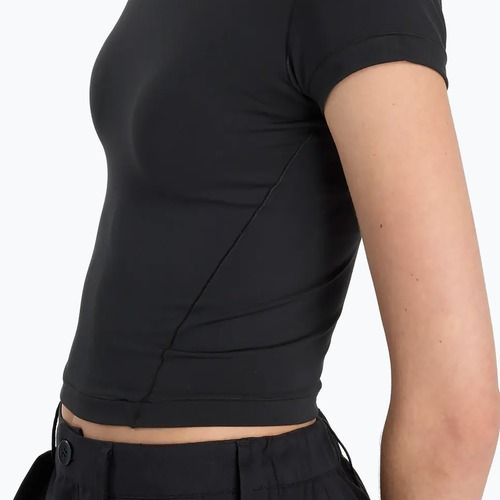 Frauen New Balance Define Fitted schwarzes T-shirt
