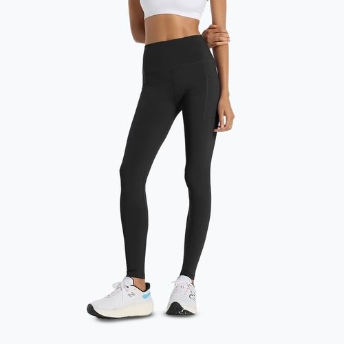 Damen Laufleggings New Balance Sleek Pocket High Rise schwarz