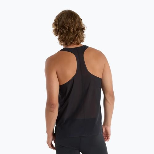 Herren New Balance Race Day Ultra Light Singlet schwarzes Lauftank-Top