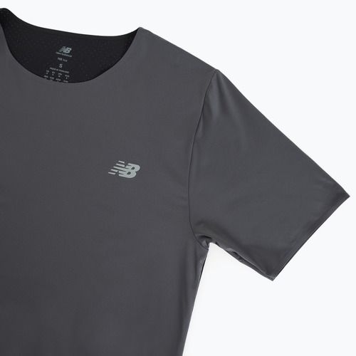Herren New Balance Race Day graphitfarbenes Laufshirt