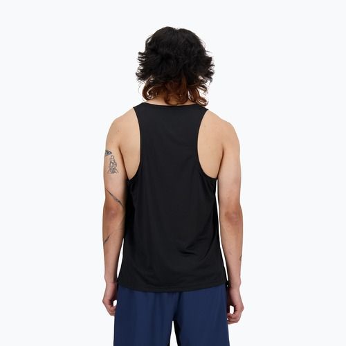 Herren New Balance Sport Essentials Singlet schwarzes Lauftank-Top