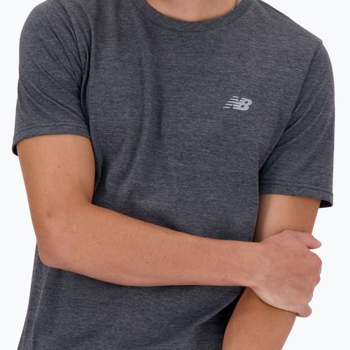 Herren New Balance Sport Essentials Heathertech schwarz heather t-shirt