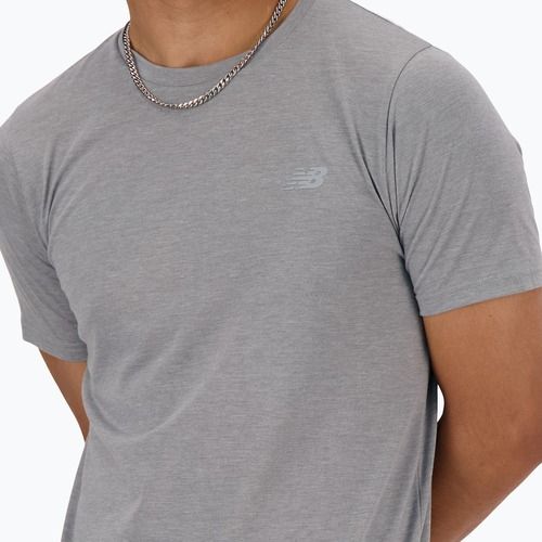 Herren New Balance Sport Essentials Heathertech grau t-shirt
