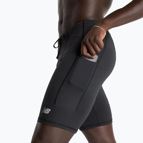 Herren New Balance Sleek Pocket Half Tight 9" Laufshorts schwarz