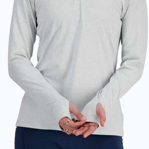 Damen New Balance Sport Essentials Space Dye Ashheath Lauf Sweatshirt